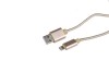 CABLU DE DATE LIGHTNING - IPHONE - GOLD. 1M LUNGIME (Compatibil pana la versiunea iPhone 8)