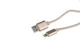 CABLU DE DATE LIGHTNING - IPHONE - GOLD. 1M LUNGIME (Compatibil pana la versiunea iPhone 8)