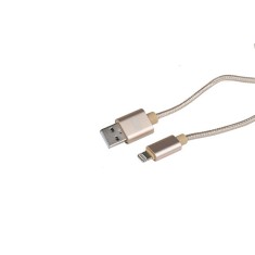 CABLU DE DATE LIGHTNING - IPHONE - GOLD. 1M LUNGIME (Compatibil pana la versiunea iPhone 8)