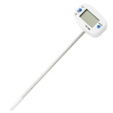 Cumpara ieftin Termometru de bucatarie cu sonda din otel inoxidabil, ecran LCD, buton ON OFF, capac detasabil, lungime 19 cm, 300 C