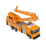 Masina cu Macara, 1:64, Plastic/Metal, Galbena, ATU-082253, Oem