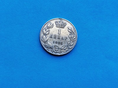 1 Dinar 1925 Yugoslavia-XF++ foto