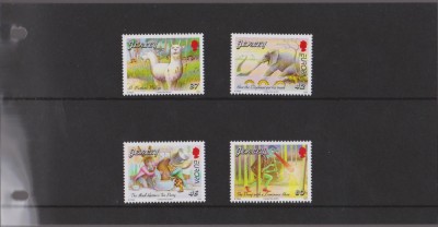 JERSEY 2010 - EUROPA CEPT - CARTI PENTRU COPII - Pliant cu seria de 4 timbre MNH foto