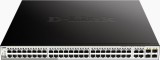 SWITCH PoE D-LINK Smart 48 porturi Gigabit (48 PoE) + 4 porturi combo SFP, IEEE 802.3af/at, carcasa metalica, &quot;DGS-1210-52MP&quot;(timbru verde 2 lei)