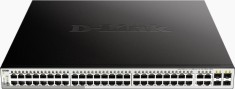 SWITCH PoE D-LINK Smart 48 porturi Gigabit (48 PoE) + 4 porturi combo SFP, IEEE 802.3af/at, carcasa metalica, &amp;quot;DGS-1210-52MP&amp;quot;(timbru verde 2 lei) foto