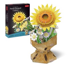 Cubic Fun - Buchet de flori 3D Floarea Soarelui 102 piese foto