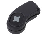 Carcasa pilot neagra ABS cu 1 buton, serie 22, cu lame de fixare