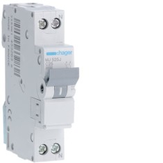 Siguranta automata 20A 1P+N Curba C 4.5Ka Hager MJ520J