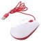 Mouse optic USB alb și roșu