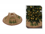 Covor pentru brad Green Christmas Tree, 120 cm, iuta, rosu/verde, Excellent Houseware
