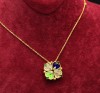 Lantisor Argint Trifoi Se Deschide in 4 Inimioare magnetic -Four Leaf-- Pentru, Argintboutique