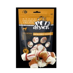 Pet s Desert, Recompense pentru caini, Dog Knoted BoneChicken, 80g foto