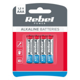 BATERIE ALCALINA AAA 1.5V BLISTER 4 BUC EuroGoods Quality, Rebel