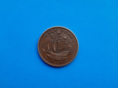 Half Penny 1939 Anglia-stare buna foto