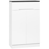 Dulap pentru pantofi slim de 12 perechi pentru holuri cu 3 rafturi reglabile si sertar, design anti-rasturnare, PAL alb 60x32x100cm HOMCOM | Aosom RO