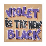 Cumpara ieftin Tablou pictat manual, Violet is the new black, 80x80cm ulei pe panza, gata de agatat pe perete