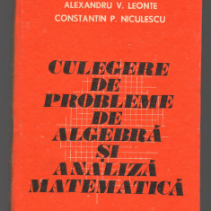 C9269 CULEGERE DE PROBLEME DE ALGEBRA SI ANALIZA MATEMATICA - LEONTE