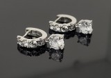 Cumpara ieftin Cercei Argint 925 Infinite Sparkle , Design Huggie cu Pandantiv Briliant
