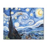 Tablou pictat manual, Noapte instelata, 50x40cm ulei pe panza, reproducere Vincent van Gogh