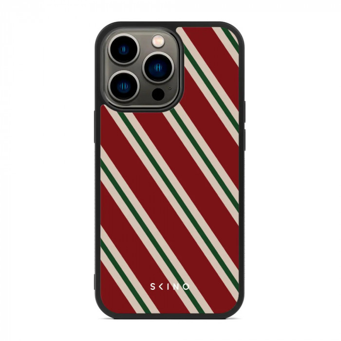 Husa iPhone 13 Pro - Skino Stripes, rosu verde
