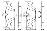 Set placute frana,frana disc BMW Seria 3 Touring (E36) (1995 - 1999) BOSCH 0 986 495 229