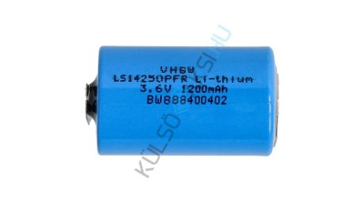 Baterie de schimb VHBW LS14250 pentru 1/2 AA LS14250PFR - 1200 mAh 3,6 V Li-SOCl2, cu conexiuni de lipit foto