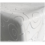 Fata de masa cu ornament Jemidi, 110 x 140 cm, Alb, Poliester, 55264.02.03