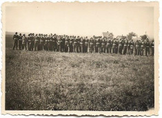 D398 Fotografie elevi militari liceul militar Cernauti 1938 aeroport foto