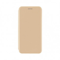 Husa Flip Cover Magnetic Pentru Samsung Galaxy A7 2018, Gold