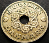 Moneda 5 COROANE / KRONER - DANEMARCA, anul 1990 *cod 389 A