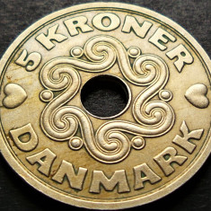 Moneda 5 COROANE / KRONER - DANEMARCA, anul 1990 *cod 389 A