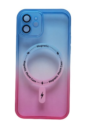 Huse silicon cu incarcare wireless pentru Iphone 12 Roz foto