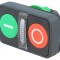 Comutator Dublu 22mm Roșu/Verde IP66