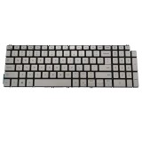 Tastatura Laptop, Dell, Vostro 15 3500, 3501 (2021), iluminata, argintie, layout US