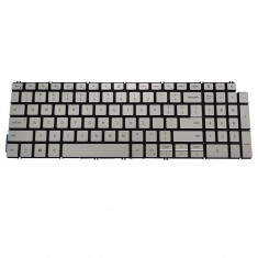 Tastatura Laptop, Dell, P42F, P42F001, P42E, P83F, P83F001, P97F, P97F001, P84F, iluminata, argintie, layout US