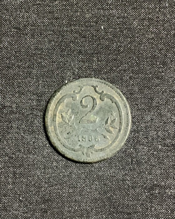 Moneda 2 heller 1896 Austria