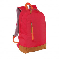 Rucsac rosu, Everestus, RU17FN, poliester 600D, saculet de calatorie si eticheta bagaj incluse foto