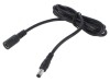 Cablu DC 5,5/2,5 mm2 cu mufă și soclu drept negru 2x0,5mm2