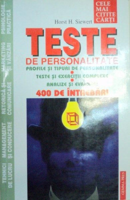 TESTE DE PERSONALITATE-HORST H. SIEWERT 2001 foto