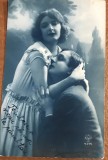CPISTR8 Ilustrata Veche Cuplu Text Romanesc Dragoste Scrisoare 1920 Noyer / Vintage French Couple Postcard Romanian Love Letter Text 1920 Noyer