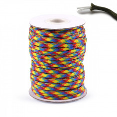 Snur Cordelina Paracord (7x3 fire) 25mx4mm Rezistenta Multicolor 3953