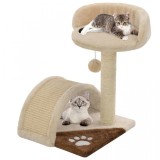 vidaXL Ansamblu pisici cu st&acirc;lpi funie sisal 40 cm, bej și maro