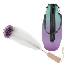 Set 2 piese perie si husa pentru sticla SodaStream, textil, multicolor, camping