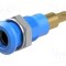 Conector banană 4mm albastru ST&Auml;UBLI 25A 30V AC 60V DC aurit soclu