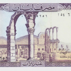 Bancnota Liban 10 Livre 1986 - P63f UNC