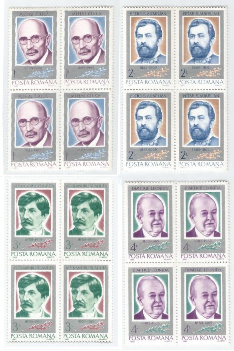 |Romania, LP 1107/1984, Aniversari - Comemorari II, bloc 4, MNH