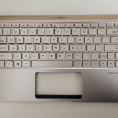 Carcasa superioara cu tastatura palmrest Laptop, Asus, ZenBook 13 UX333FA, UX333FN, UX434FN, 13N1-6AA0901, 13NB0JV0P12012, 90NB0JV4-R32US0, iluminata,
