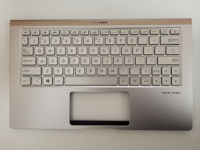 Carcasa superioara cu tastatura palmrest Laptop, Asus, ZenBook 13 UX333FA, UX333FN, UX434FN, 13N1-6AA0901, 13NB0JV0P12012, 90NB0JV4-R32US0, iluminata, foto