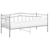Cumpara ieftin Cadru pat canapea, gri, 90x200 cm, metal