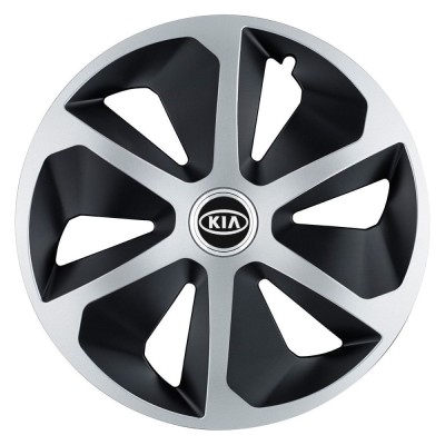 Set 4 capace roti Roco Gri-Negru R17 pentru gama auto Kia foto